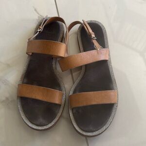 Brunello cucinelli leather glitter sandal